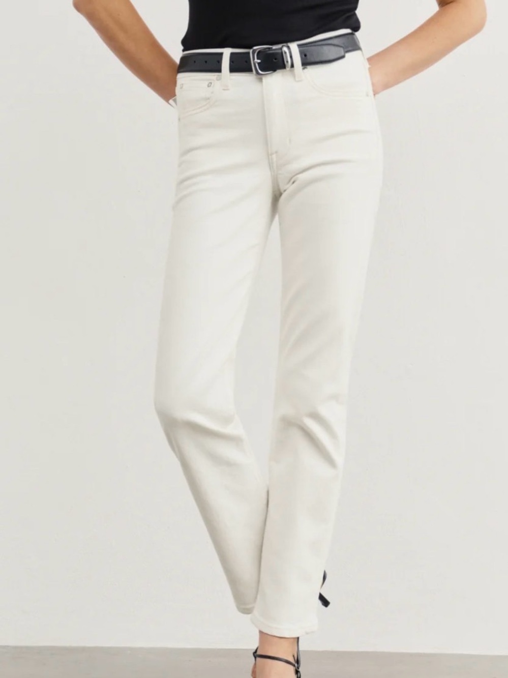 AYR Off-White Straight Leg Jeans